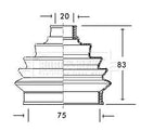 Borg & Beck Cv Joint Boot Kit Part No -BCB2004