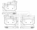 Borg & Beck Brake Pad Set - BBP2645 fits Giulia, Stelvio 2.9 10/15-