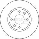 Borg & Beck Brake Disc Pair  - BBD4592 fits Kia Magentis 09/02-06