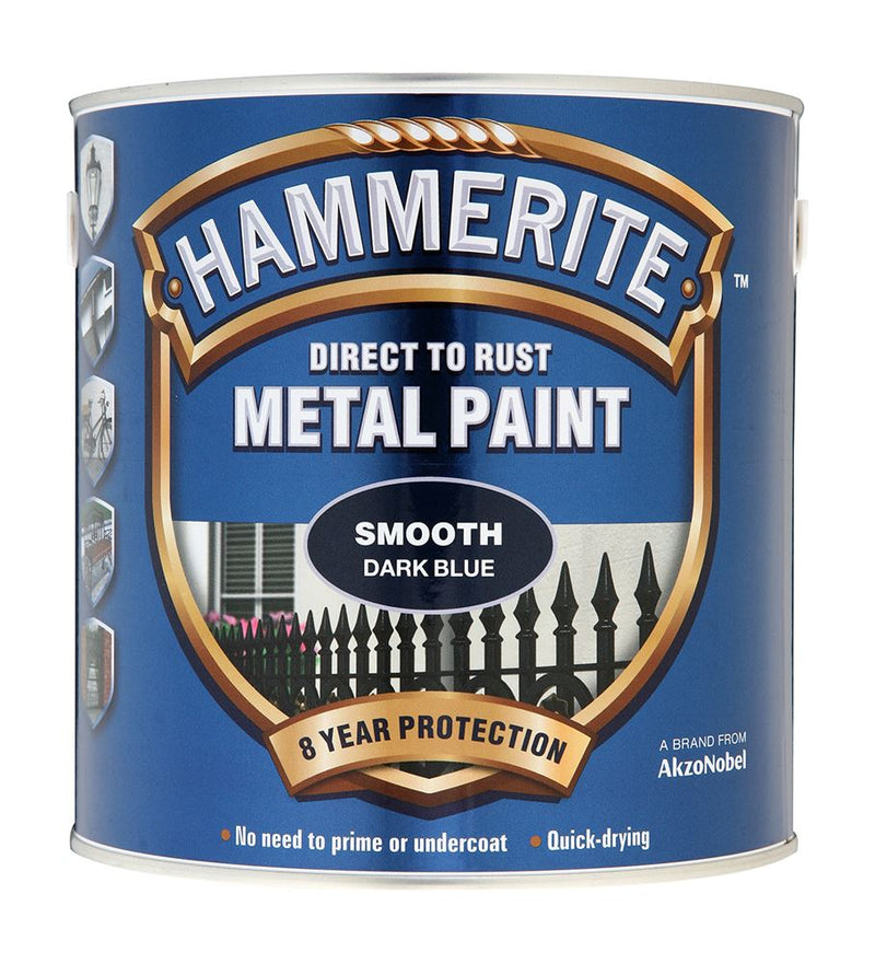 Hammerite 816 Metal Paint Smooth Dark Blue - 2.5L