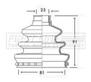 First Line Cv Joint Boot Kit  - FCB2529 fits Opel, Vauxhall - Inner