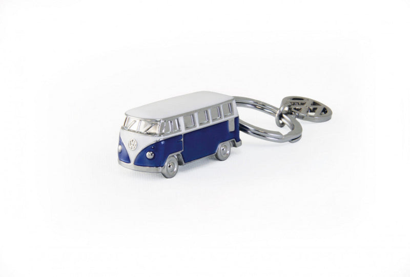 VW T1 Bus 3D Model Key Ring In Blister Packaging - Blue