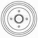 Borg & Beck Brake Drum (Single) - BBR7201 fits Citroen C2,Peugeot 1007 02/02-