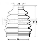 First Line Cv Joint Boot Kit  - FCB6096 fits Mercedes Vaneo 414 series
