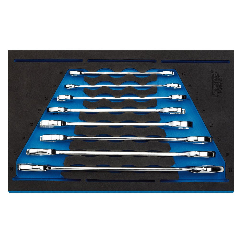 Open Ended Spanner Set in 1/4" Drawer EVA Insert Tray (8 Piece)