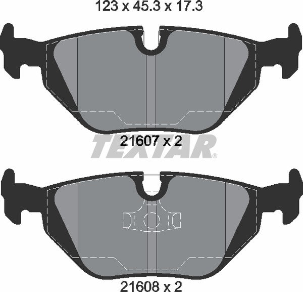 Textar Brake Pad Set - 2160702