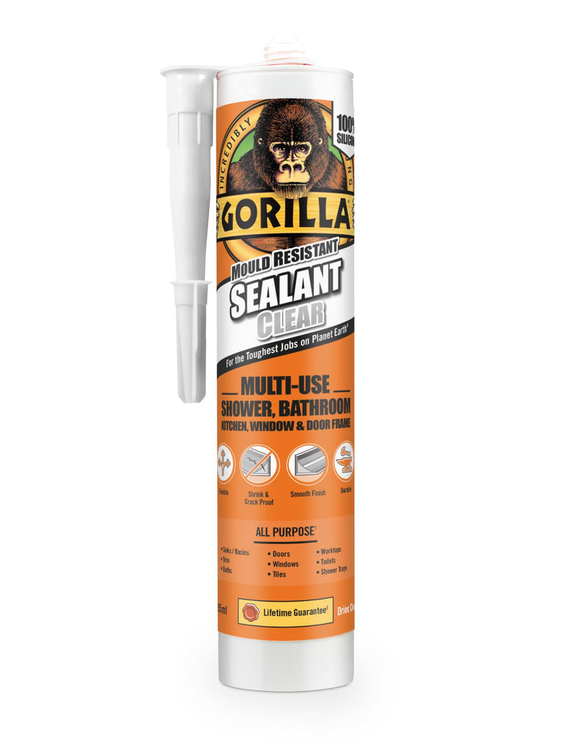 Gorilla 1144100 Mould Resistant Sealant Clear 295ml