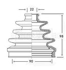 Borg & Beck Cv Joint Boot Kit  - BCB2276 fits Honda - Outer
