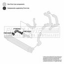 First Line Heat Exchanger Hose  - FTH1046 fits Fiat Fiorino-Qubo 1.3 MJTD 07-