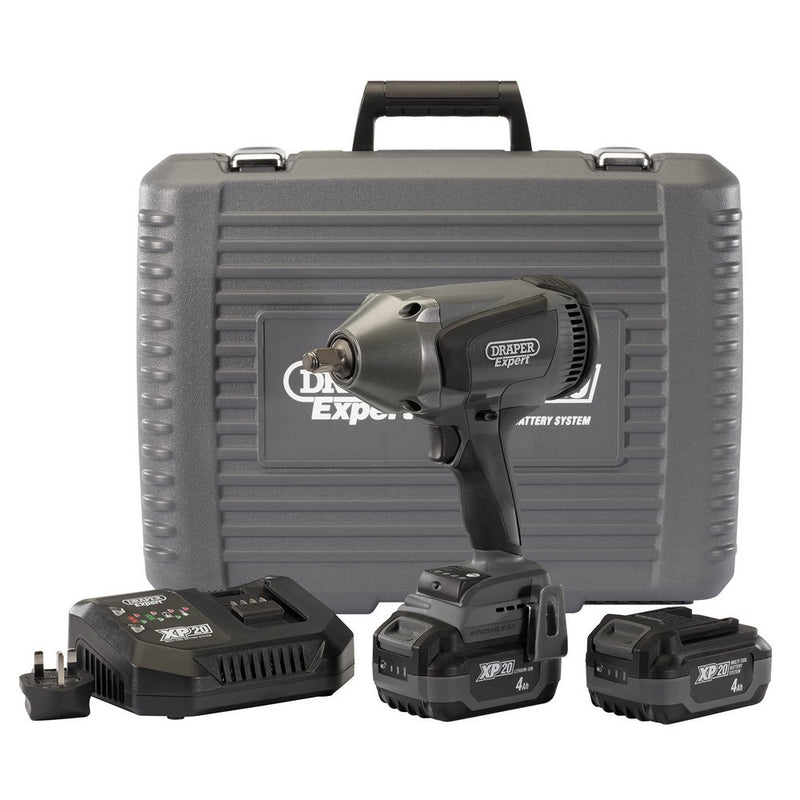 XP20 20V Brushless High -Torque Impact Wrench - 1/2" Sq. Dr. - 1000Nm - 2 x 4.0Ah Batteries - 1 x Fast Charger