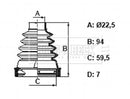 Borg & Beck Cv Joint Boot Kit  - BCB6368 fits Citroen C3 III