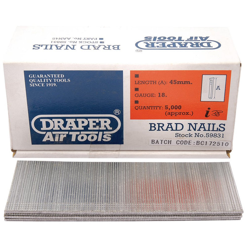Brad Nails, 45mm (Pack of 5000)