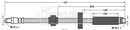 Borg & Beck Brake Hose  - BBH7562 fits PSA C3,C4,DS3,208,2008