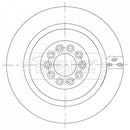Borg & Beck Brake Disc Single  - BBD6105S fits Jaguar S Type 02-10/07