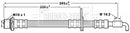 Borg & Beck Brake Hose  - BBH7236 fits Toyota Corolla Verso,Prius