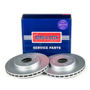 Borg & Beck Brake Disc Pair  - BBD4470 fits Mercedes E,C class,CLK,SLK