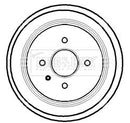 Borg & Beck Brake Drum (Single) - BBR7127 fits Vauxhall Astra/Vectra 96-02