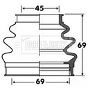 Borg & Beck Cv Joint Boot Kit  - BCB2885 fits BMW 3 srs E46