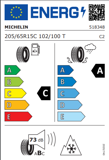 Michelin 205 65 15 102T Agilis CrossClimate tyre