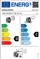 Grenlander 195 45 17 85W Enri U08 tyre