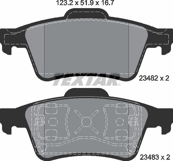 Nissan Renault, Brake Pad Set - Textar 23482022459901