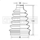 First Line Cv Joint Boot Kit  - FCB2296 fits Renault - Outer