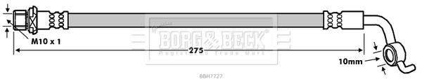 Borg & Beck Brake Hose Part No -BBH7727
