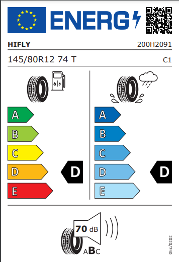 Hifly 145 80 12 74T HF201 tyre