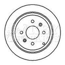 Key Parts Brake Disc Pair  - KBD4108 fits Peugeot 406 95-04 Rear