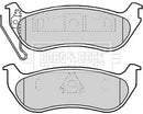 Borg & Beck Rear Brake Pad Set - BBP2174 fits Jeep Cherokee 09/01-01/08