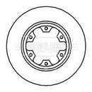 Borg & Beck Brake Disc Pair  - BBD5046 fits Ford Maverick Nissan Terrano