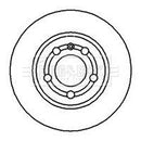 Borg & Beck Brake Disc Pair  - BBD4183 fits Audi S3 quattro, TTquattro 99-