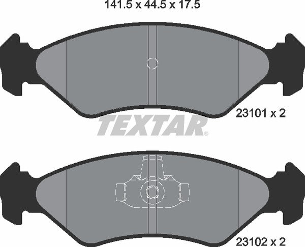 Ford Mazda, Brake Pad Set - Textar 23101012570201