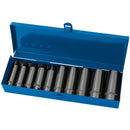 Draper HI -TORQ Metric Deep Impact Socket Set - 1/2" Sq. Dr. (10 Piece)