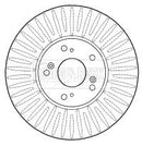 Borg & Beck Brake Disc Pair  - BBD4593 fits Honda Accord 16 wheels 03-08