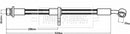Borg & Beck Brake Hose  - BBH8163 fits Honda Civic IX 1.8i VTEC 12-