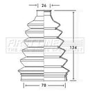 First Line Cv Joint Boot Kit  - FCB2337 fits Vauxhall, Opel - Outer