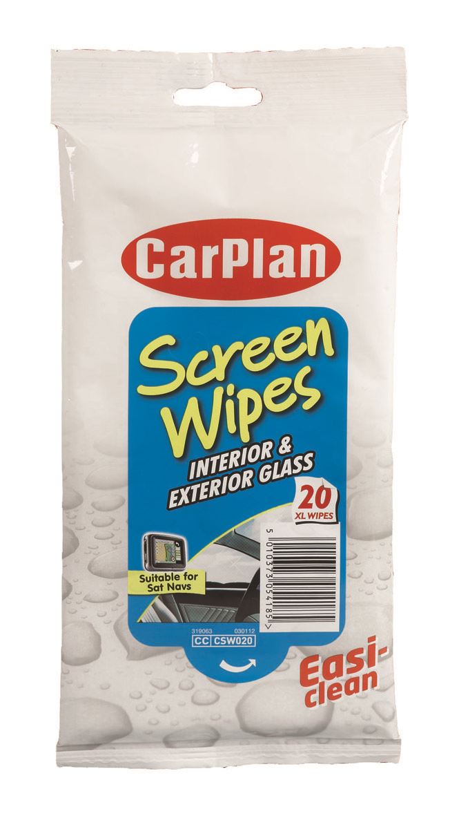 CarPlan Screen Wipes Interior & Exterior Glass