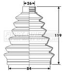 First Line Cv Joint Boot Kit  - FCB6279 fits Renault Laguna II