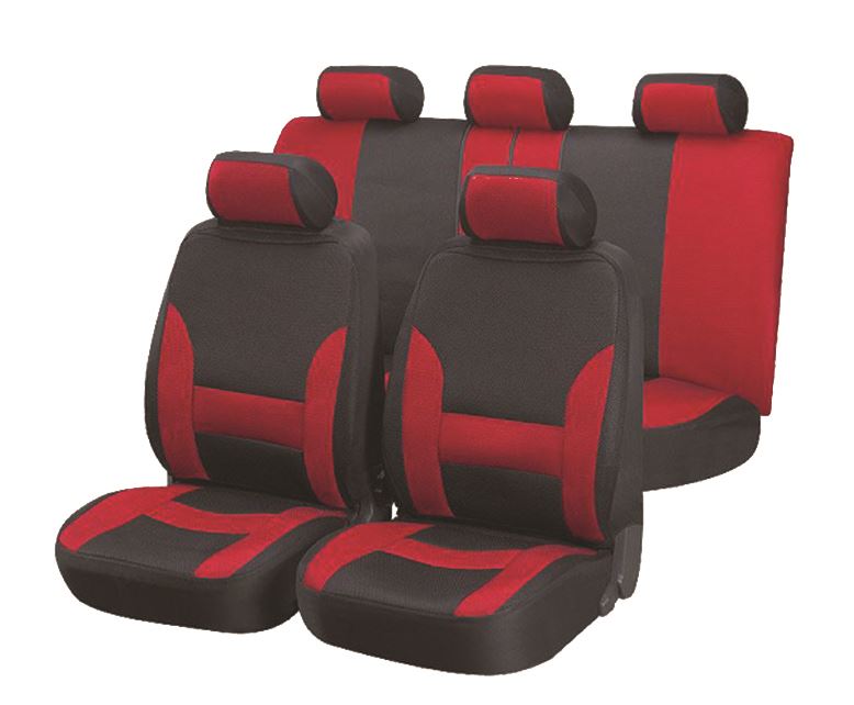 Equip Premium Car Red & Black Sports Seat Cover Set