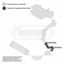 Borg & Beck Air Filter Hose  - BTH1074 fits Alfa Romeo Giulietta 1.4t 2010