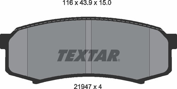 Mitsubishi Toyota, Brake Pad Set - Textar 2194701