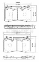 Borg & Beck Front Brake Pad Set - BBP2576 fits Astom Martin DB9,Vantage 04-