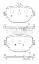 Borg & Beck Brake Pad Set Rear - BBP2685 fits E Class (213) 06/16-