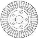 Borg & Beck Brake Disc Pair  - BBD4605 fits Toyota Corolla Verso,Auris 04-