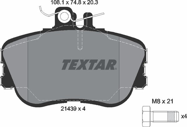 Textar Brake Pad Set - 2143905