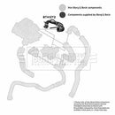 Borg & Beck Turbo Hose  - BTH1272 fits Ren Clio 1.5DCi 98-01