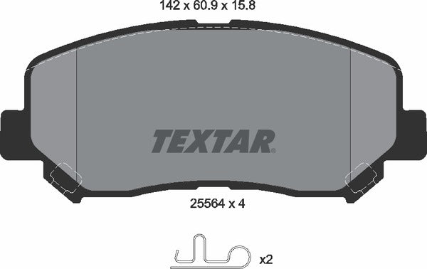 Mazda, Brake Pad Set - Textar 25564012912111