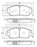 Borg & Beck Front Brake Pad Set - BBP2625 fits Hyundai H350 2.5CRDi 04/15-