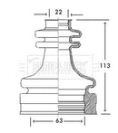 Borg & Beck Cv Joint Boot Kit  - BCB2770 fits Ford Fiesta IV - Inner